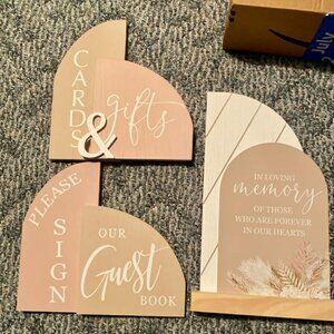 Studio His & Hers Boho Wedding Signs (Set of 3)